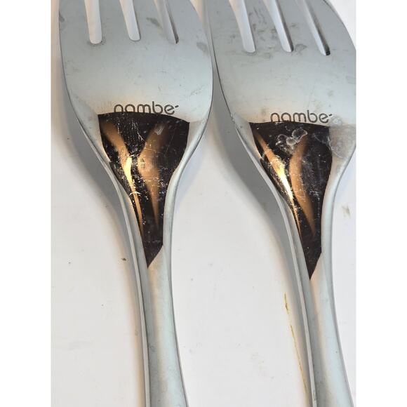 Nambe 18/10 Dinner Fork Replacement set of 4 Stainless Steel Glossy - Picture 5 of 6